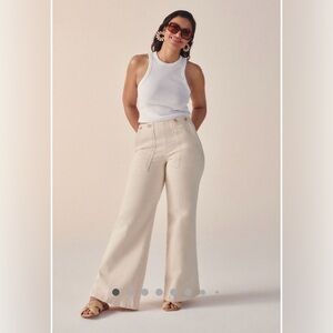 Pilcro The Kit High Rise Wide Leg Utility Trousers